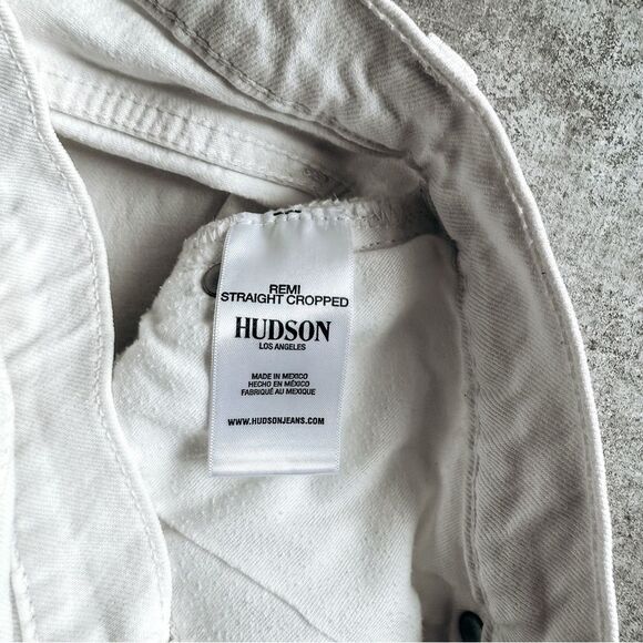 Hudson High Rise Remi Straight Cropped White Size 32 - Picture 9 of 10